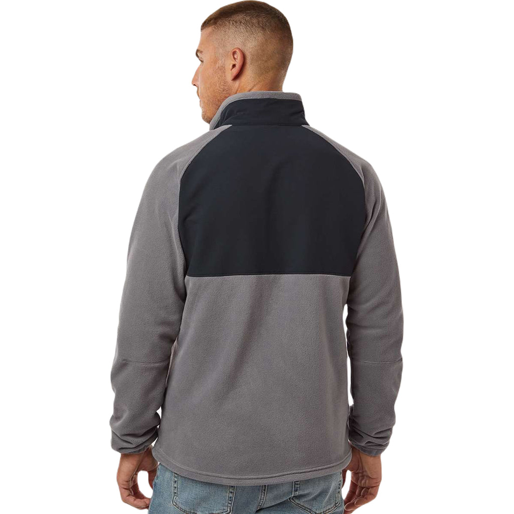 Columbia Men's City Grey/Black Sage Peak Fleece Full-Zip Jacket