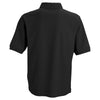 Vantage Men's Black Soft-Blend Double-Tuck Pique Polo