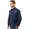 Columbia Men's Collegiate Navy PFG Bahama Long Sleeve Shirt