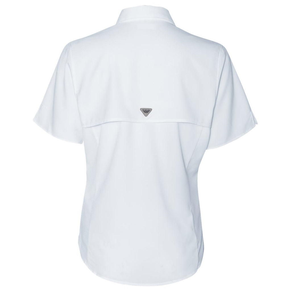 Columbia Women's White PFG Tamiami Short Sleeve Shirt