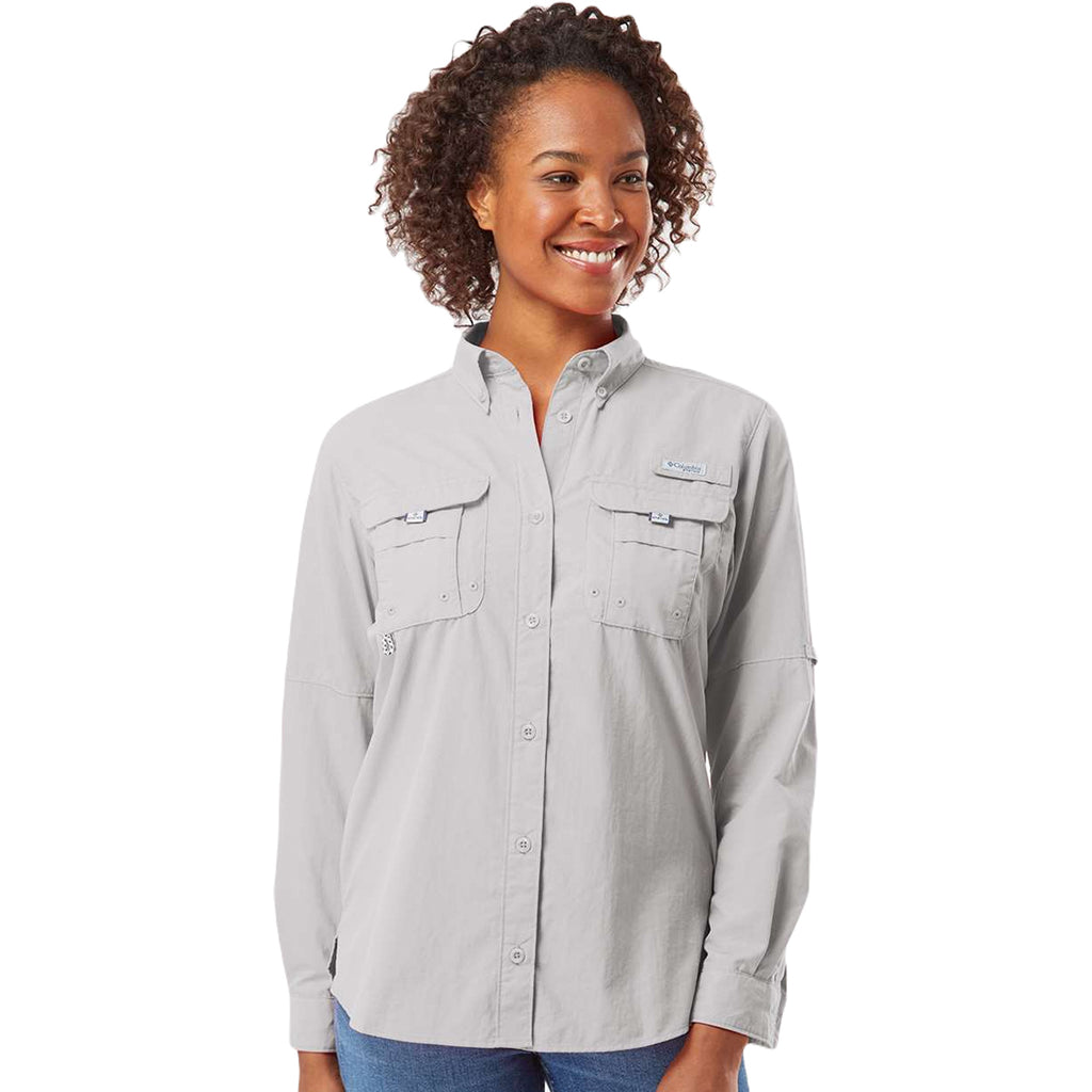 Columbia Women's Cool Grey PFG Bahama Long Sleeve Shirt