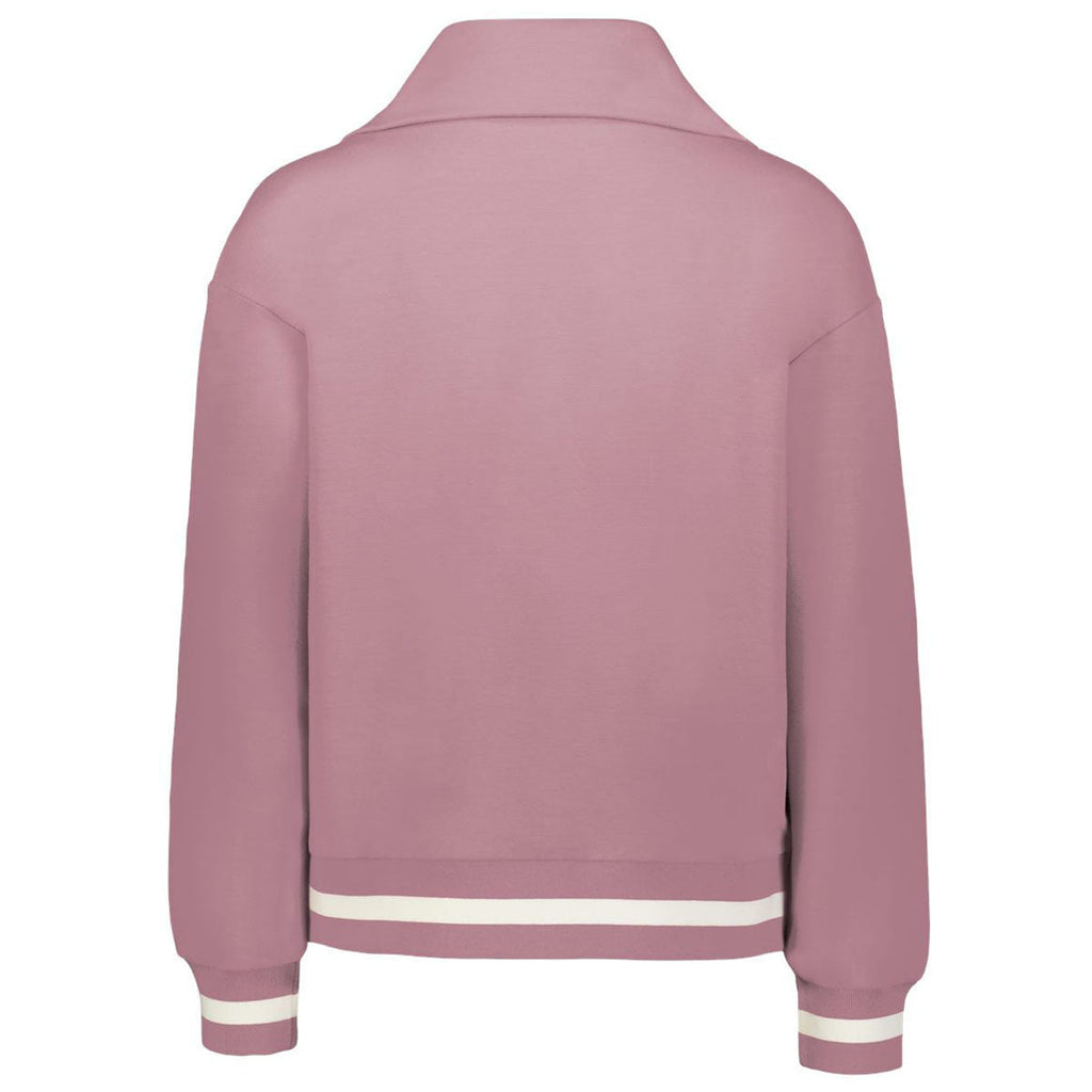 Holloway Women's Rosewood/Vanilla Heritage Prep Quarter-Zip Pullover