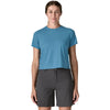 Patagonia Women's Shore Blue Capilene Cool Trail Cropped Shirt