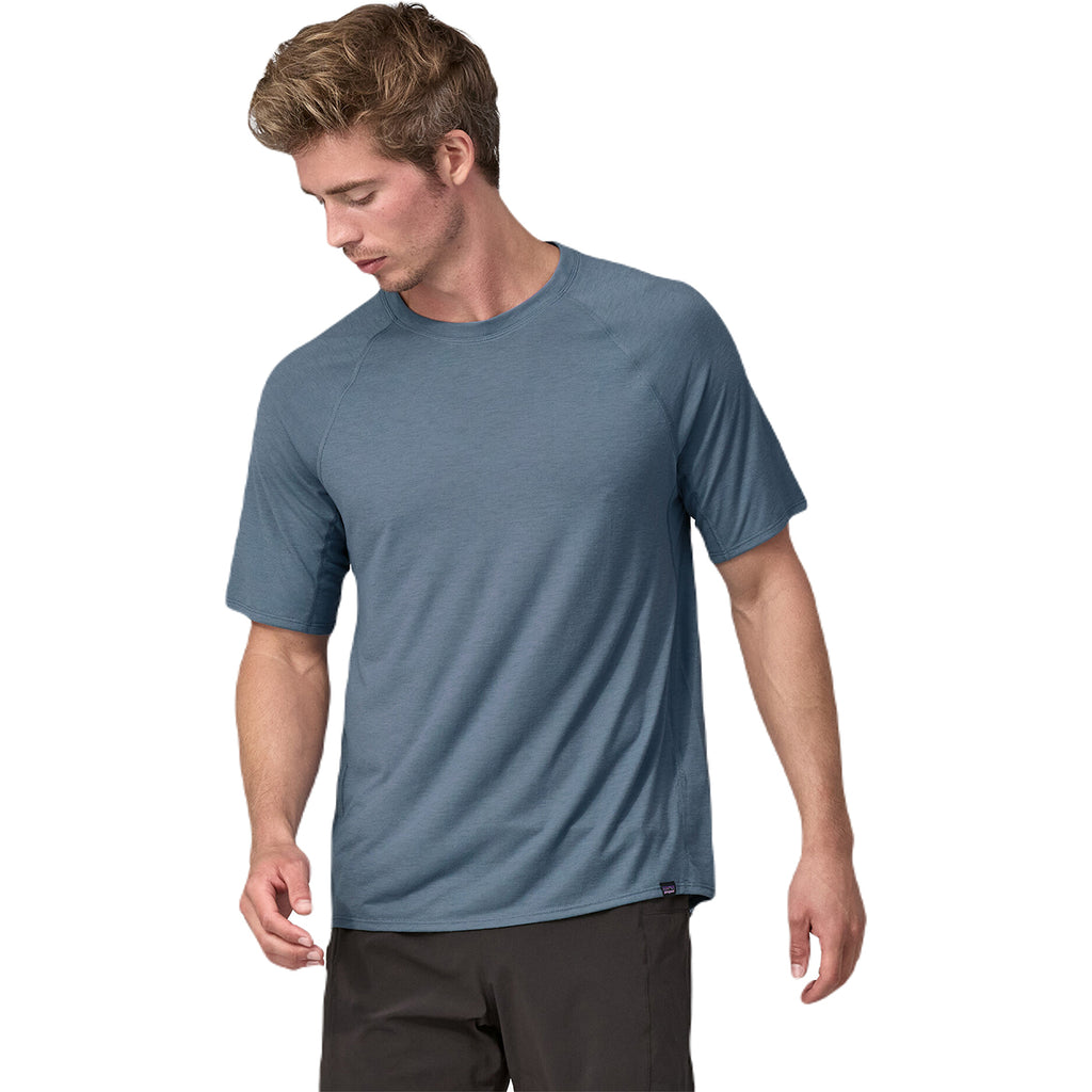 Patagonia Men's Utility Blue Short-Sleeved Capilene Cool Trail Shirt