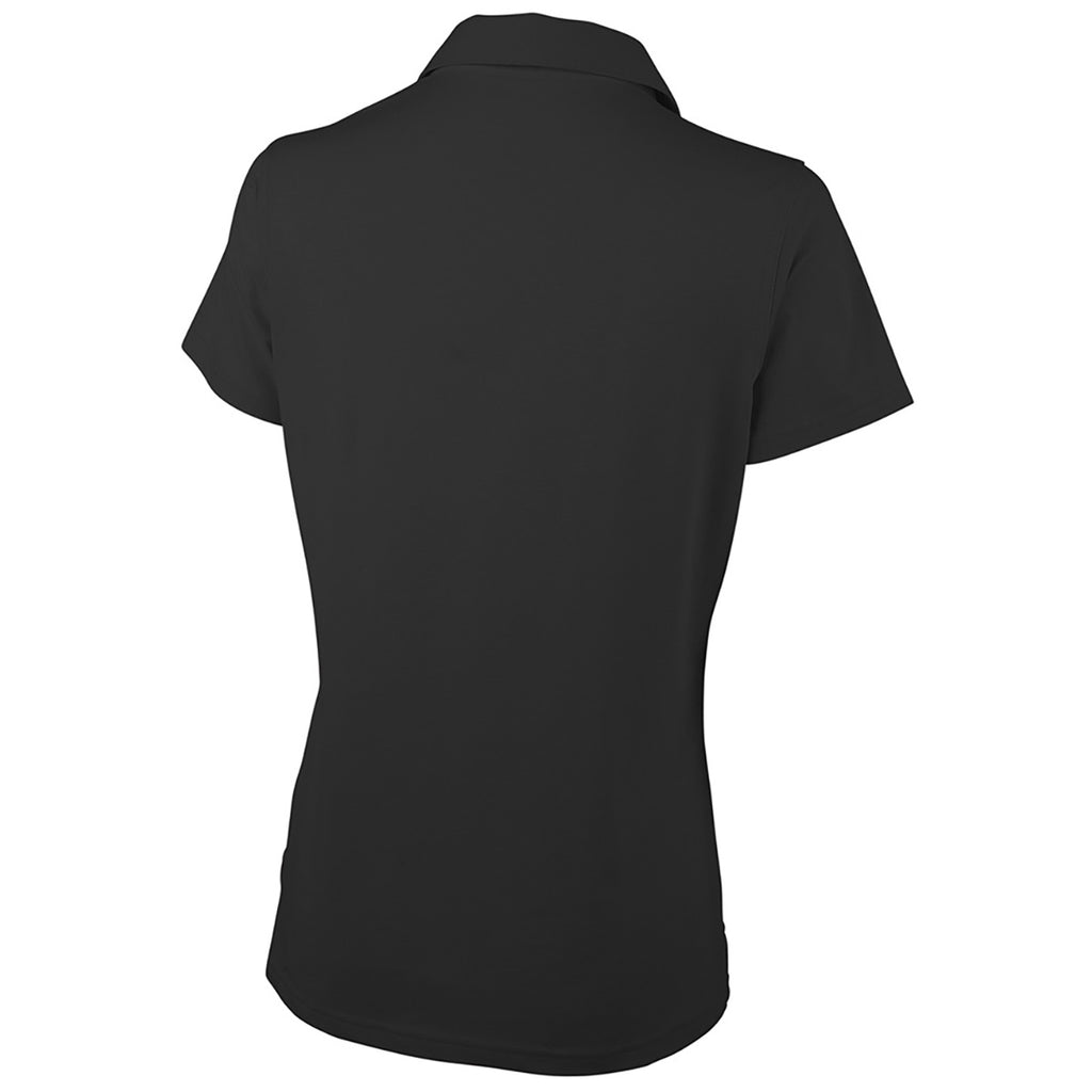 Charles River Women's Black Greenway Stretch Cotton Polo