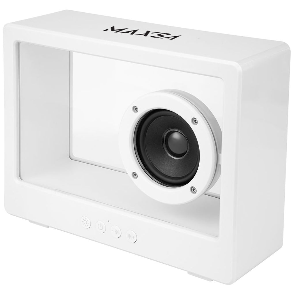 Hit White With Clear Visionary Light Up Speaker