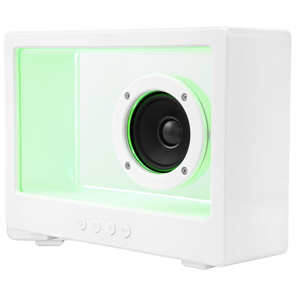 Hit White With Clear Visionary Light Up Speaker