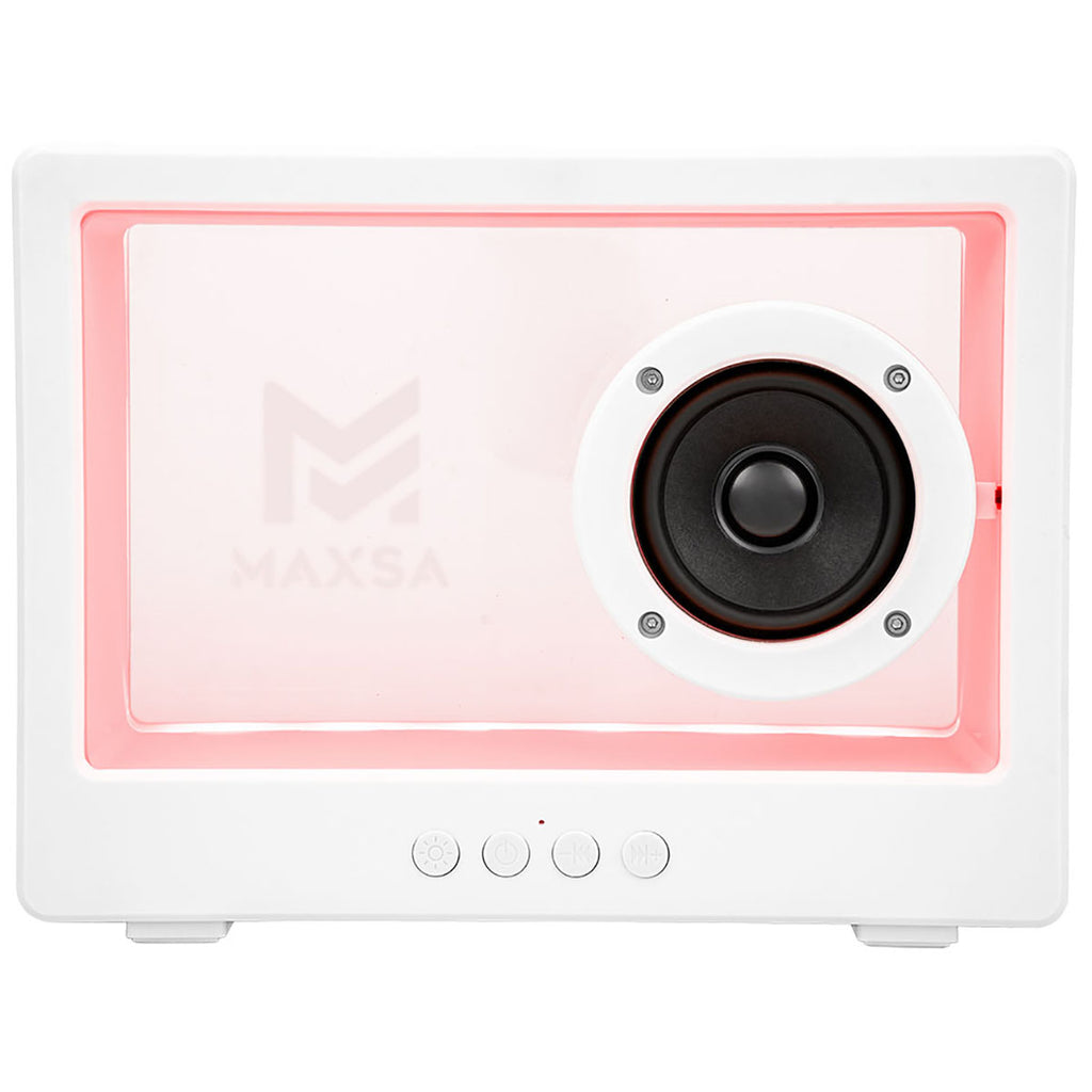 Hit White With Clear Visionary Light Up Speaker