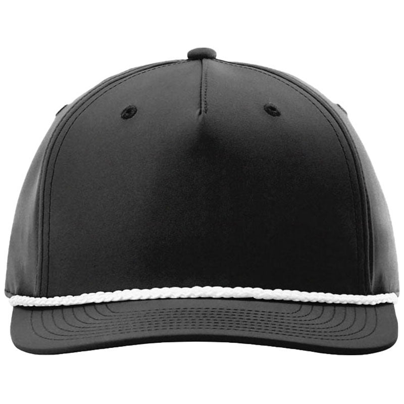 Richardson Black/White 5-Panel Classic Rope Cap