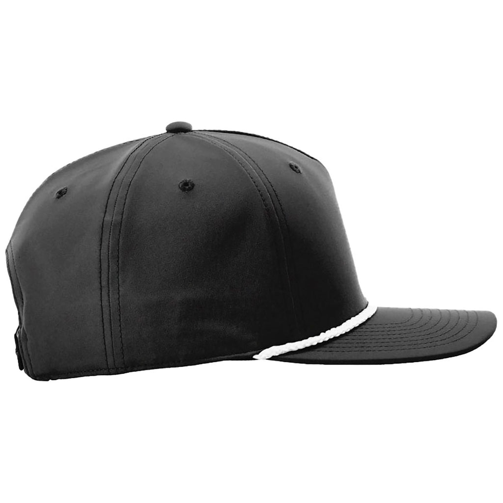 Richardson Black/White 5-Panel Classic Rope Cap
