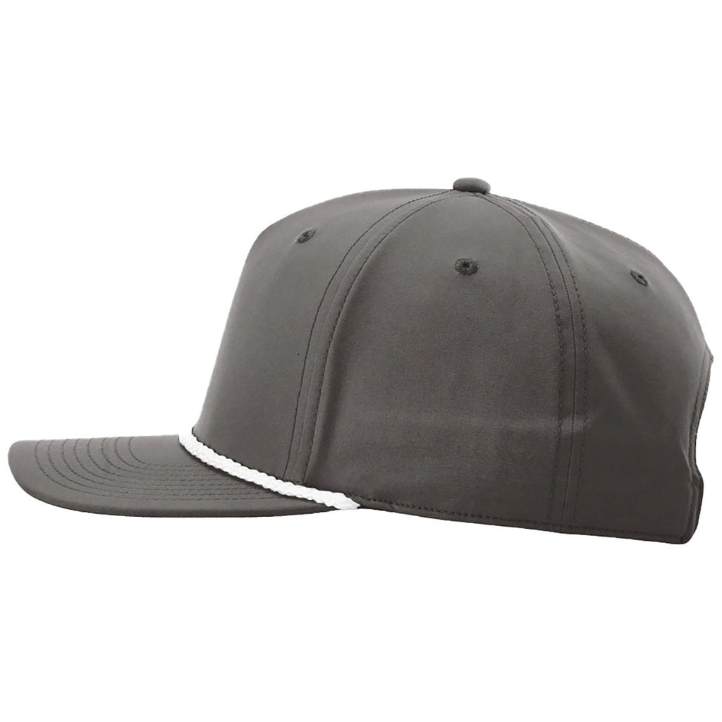 Richardson Dark Grey/White 5-Panel Classic Rope Cap