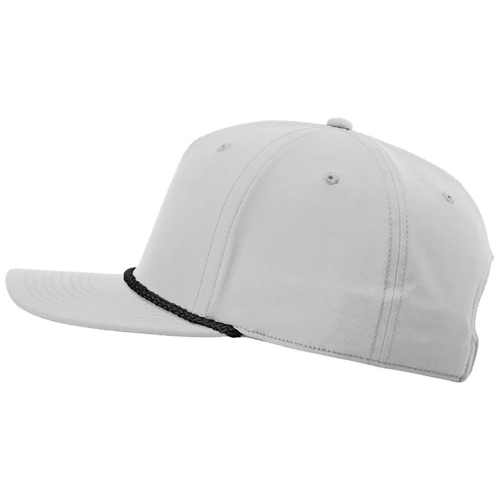 Richardson Light Grey/Black 5-Panel Classic Rope Cap