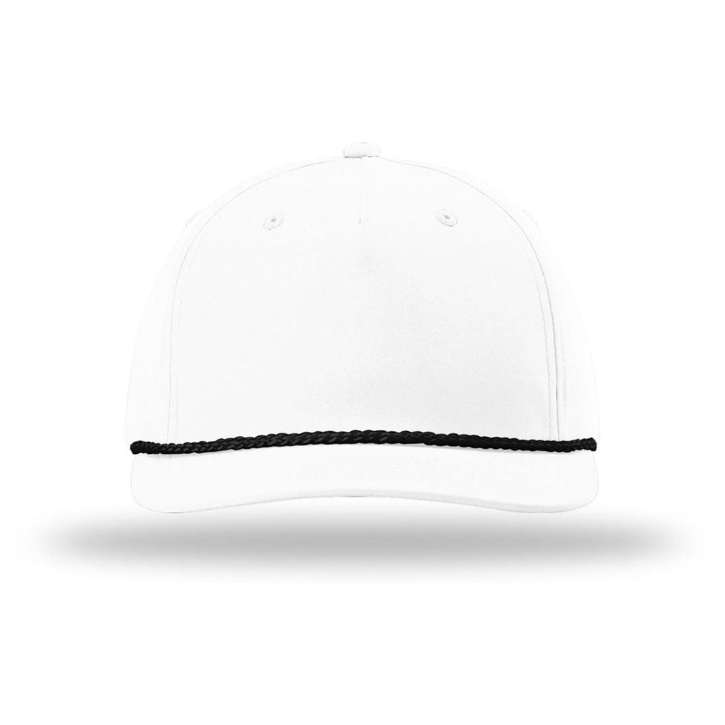 Richardson White/Black 5-Panel Classic Rope Cap