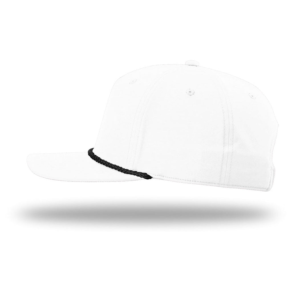 Richardson White/Black 5-Panel Classic Rope Cap