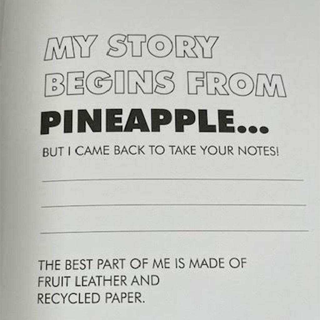 JournalBooks Navy Mix Pineapple Leather Bound Notebook