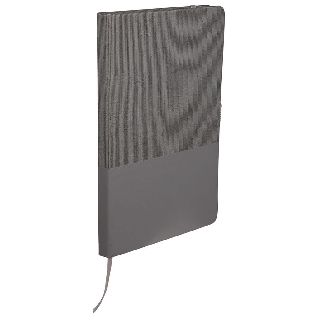 Leed's Grey 5.5" x 8.5" FSC Recycled Ribbed Bound Journal