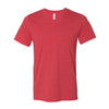 Bella + Canvas Unisex Heather Red Jersey Short-Sleeve V-Neck T-Shirt