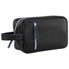 Hit Black with Royal Blue Glen Leatherette Toiletry Bag