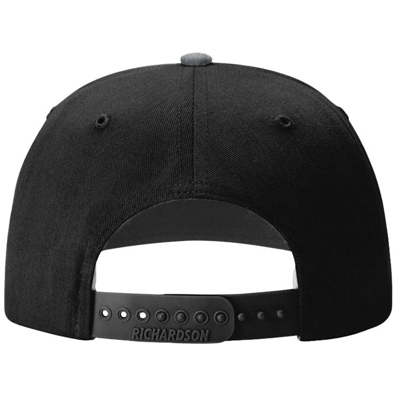 Richardson Heather Grey/Black Solid Twill Trucker