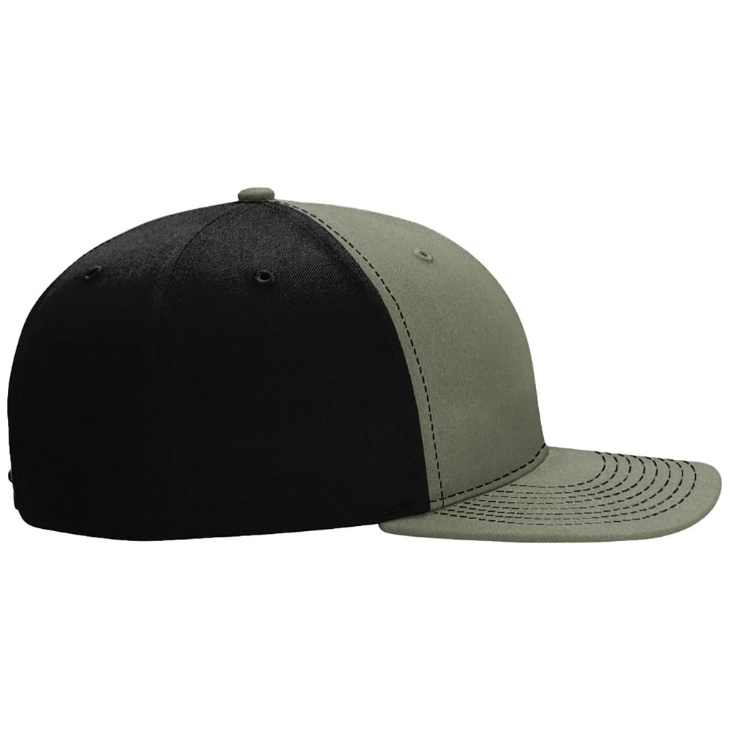 Richardson Loden/Black Solid Twill Trucker