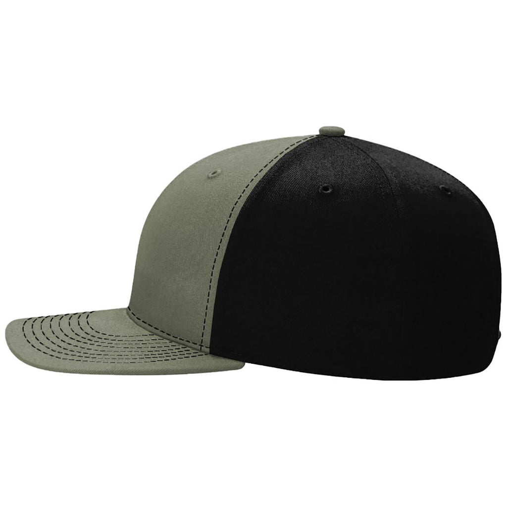 Richardson Loden/Black Solid Twill Trucker