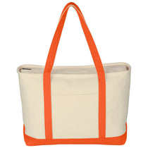 48-Hour Hit Natural/Orange Large Starboard Cotton Canvas Tote Bag