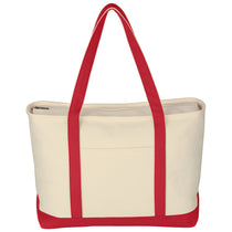 Hit Natural/Red Large Starboard Cotton Canvas Tote Bag