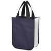 Hit Navy Shiny Non-Woven Shopper Tote Bag