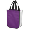 Hit Purple Shiny Non-Woven Shopper Tote Bag