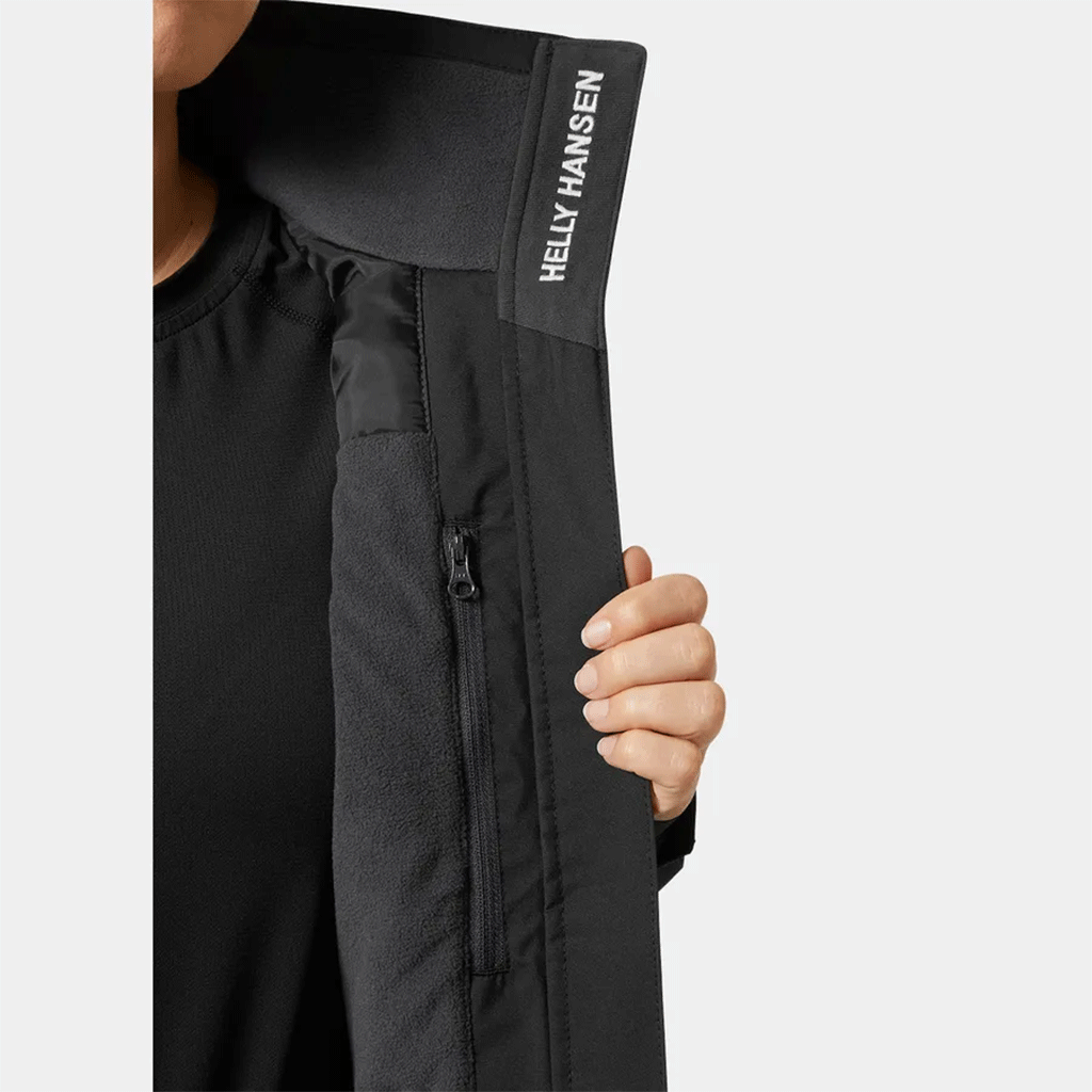 Helly Hansen Women's Black Crew Hooded Midlayer Jacket 2.0