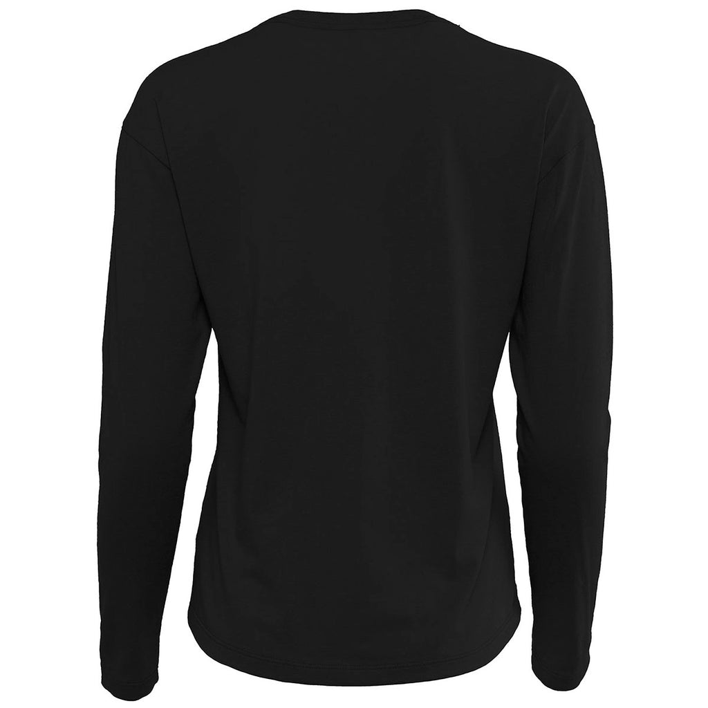 Next Level Apparel Women's Black Relaxed Long Sleeve T-Shirt