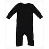 Rabbit Skins Black Infant Baby Rib Coverall