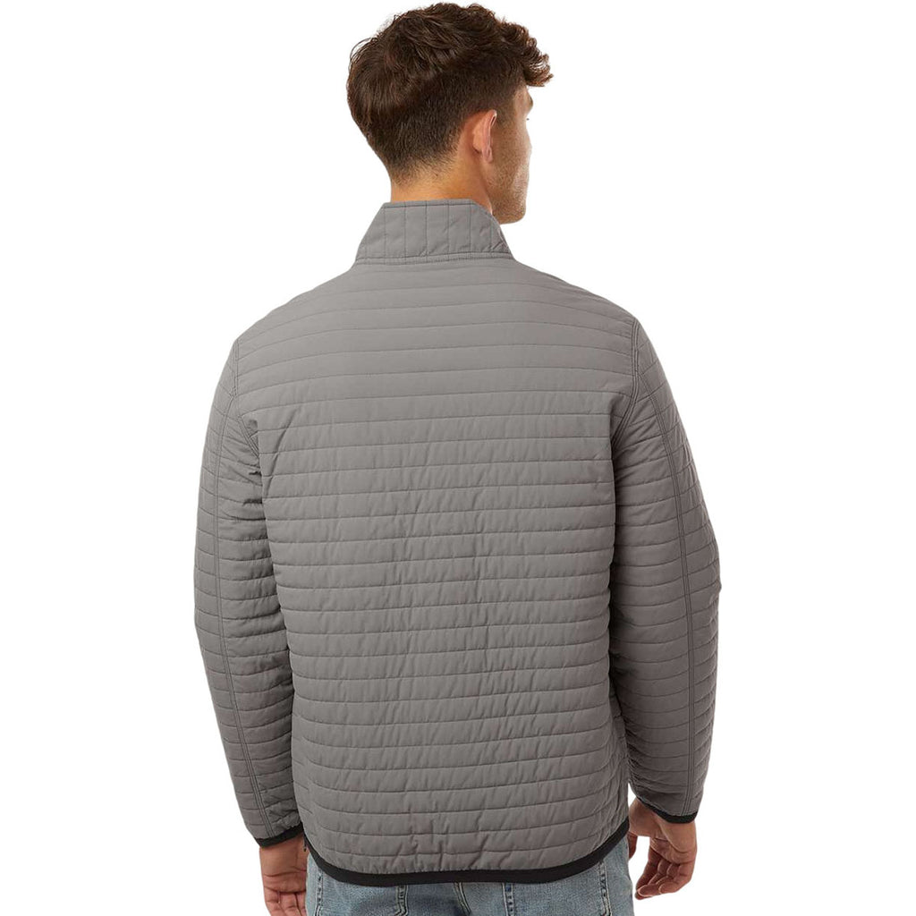 Dri Duck Men's Grey Keystone Quilted Pullover