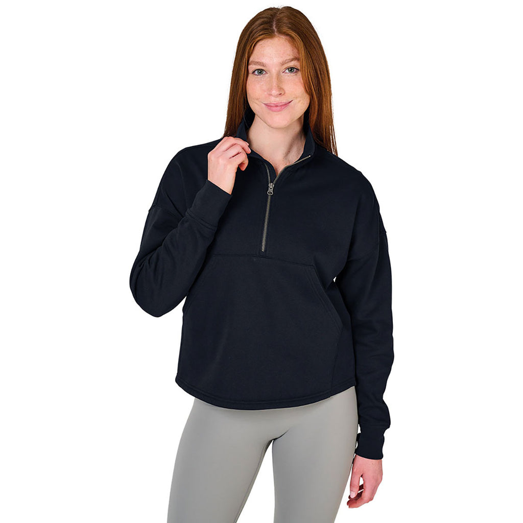 Charles River Women's Navy Willow Half Zip Sweatshirt