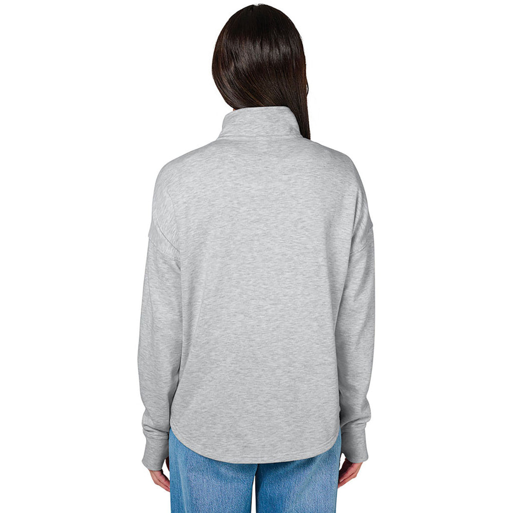 Charles River Women's Heather Grey Willow Half Zip Sweatshirt