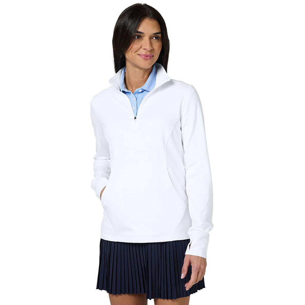 Charles River Women's White Nu Fitness Quarter Zip