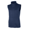 Charles River Women's Navy Heather Pacific Heathered Fleece Vest