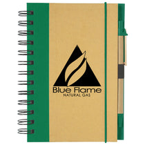 Hit Natural/Green Eco-Inspired Spiral Notebook & Pen