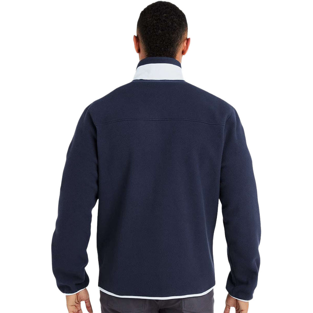Puma Golf Men's Deep Navy/White Glow Fleece Quarter Zip Pullover