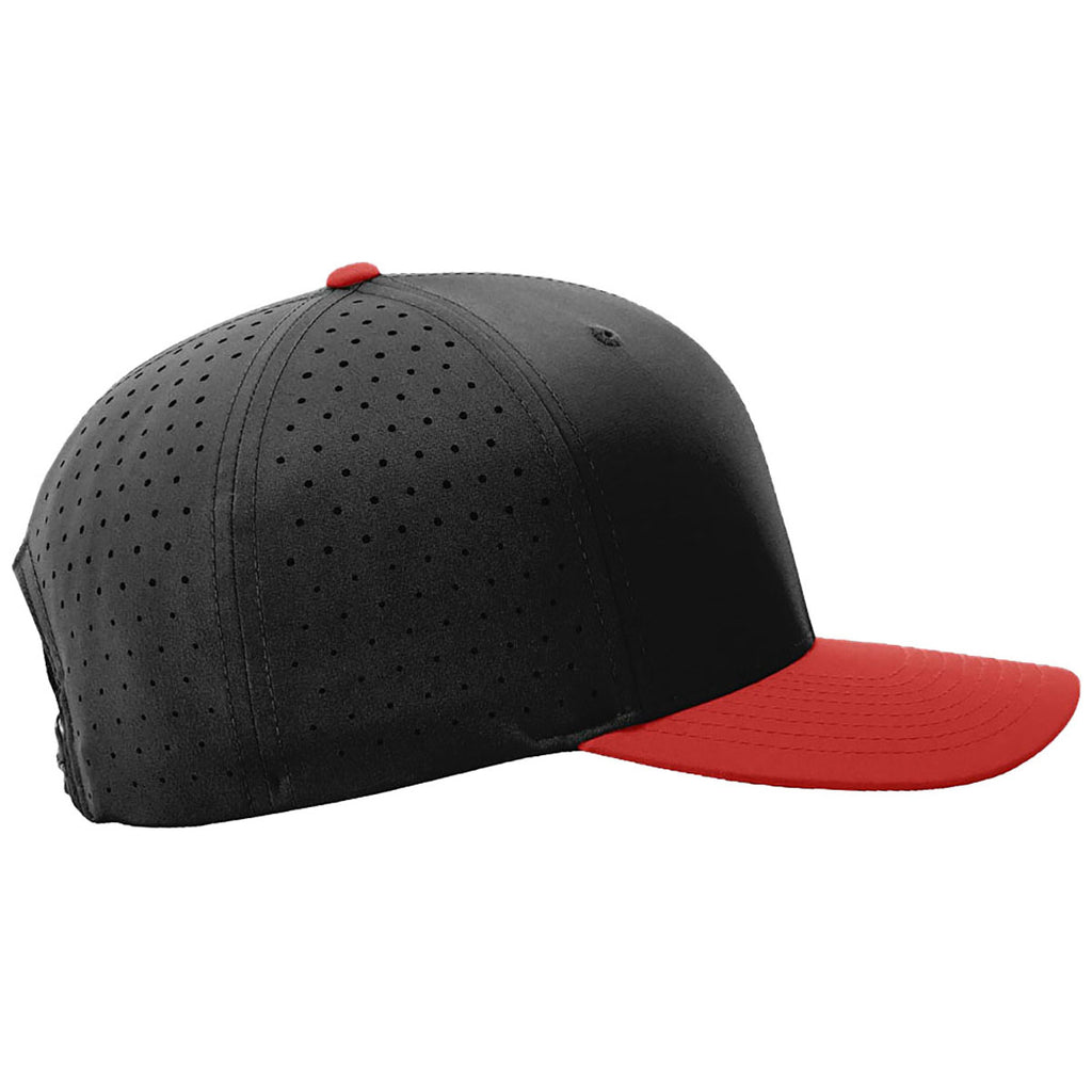 Richardson Black/Black/Red Laser Perf R-Flex Snapback