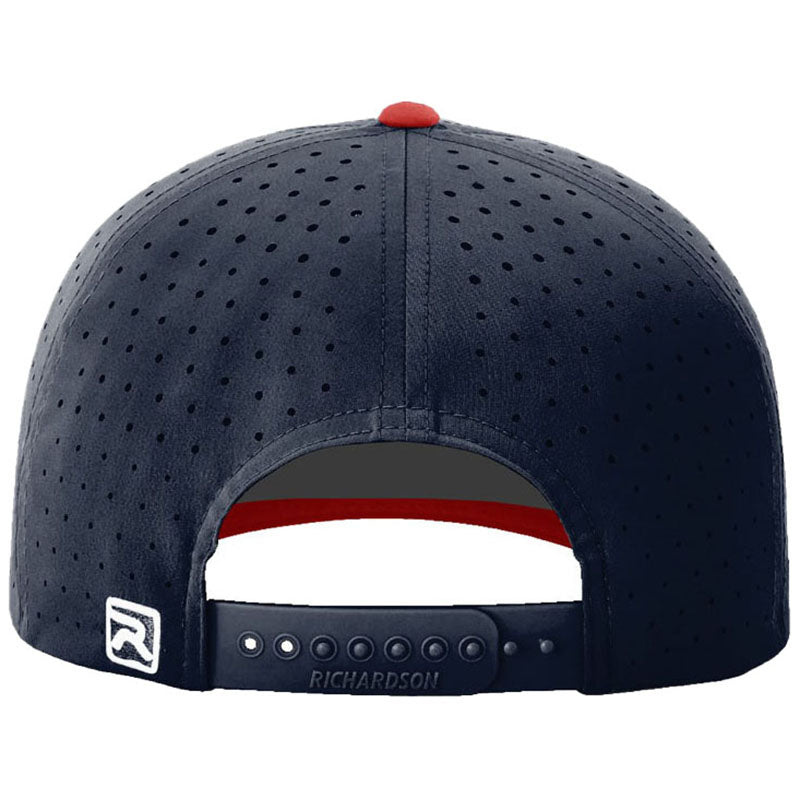 Richardson Navy/Navy/Red Laser Perf R-Flex Snapback