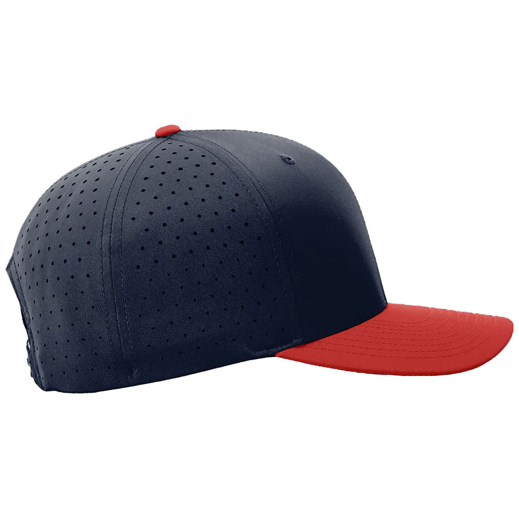 Richardson Navy/Navy/Red Laser Perf R-Flex Snapback
