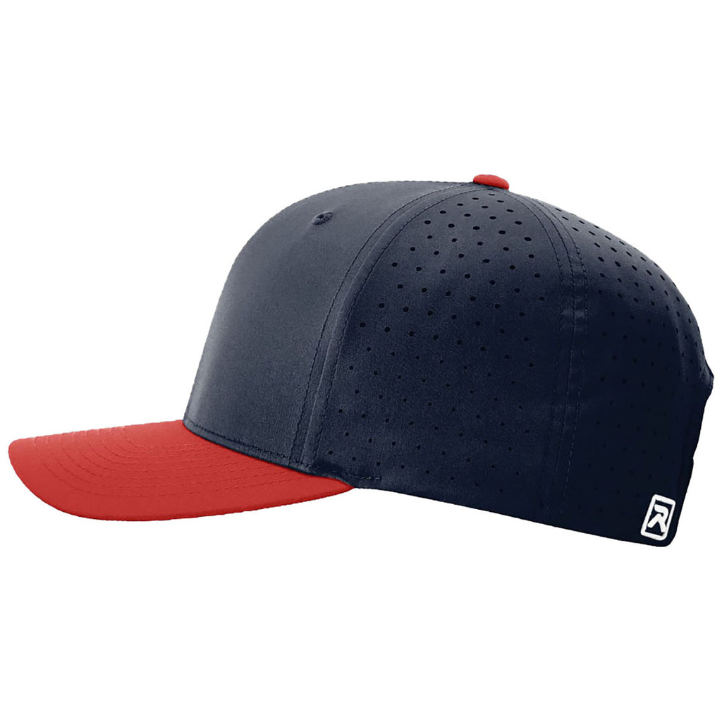 Richardson Navy/Navy/Red Laser Perf R-Flex Snapback