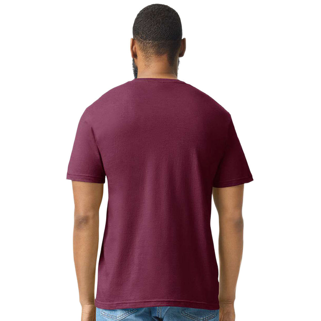 Gildan Unisex Maroon Mist Softstyle CVC T-Shirt