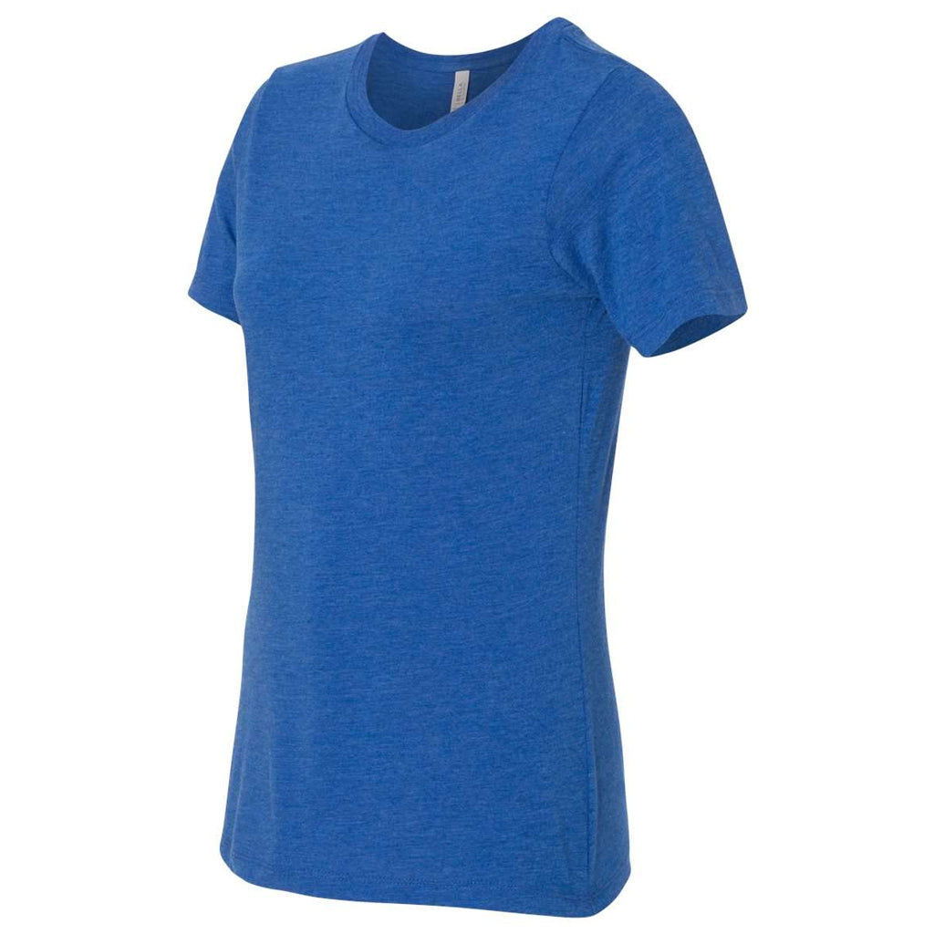 Bella + Canvas Women's True Royal Triblend Relaxed Fit Triblend Tee