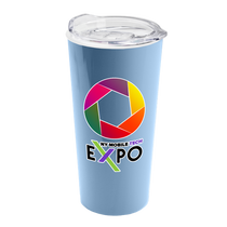 Garyline Slate Blue Roadmaster Travel Tumbler with Clear Slider Lid - 18 oz.