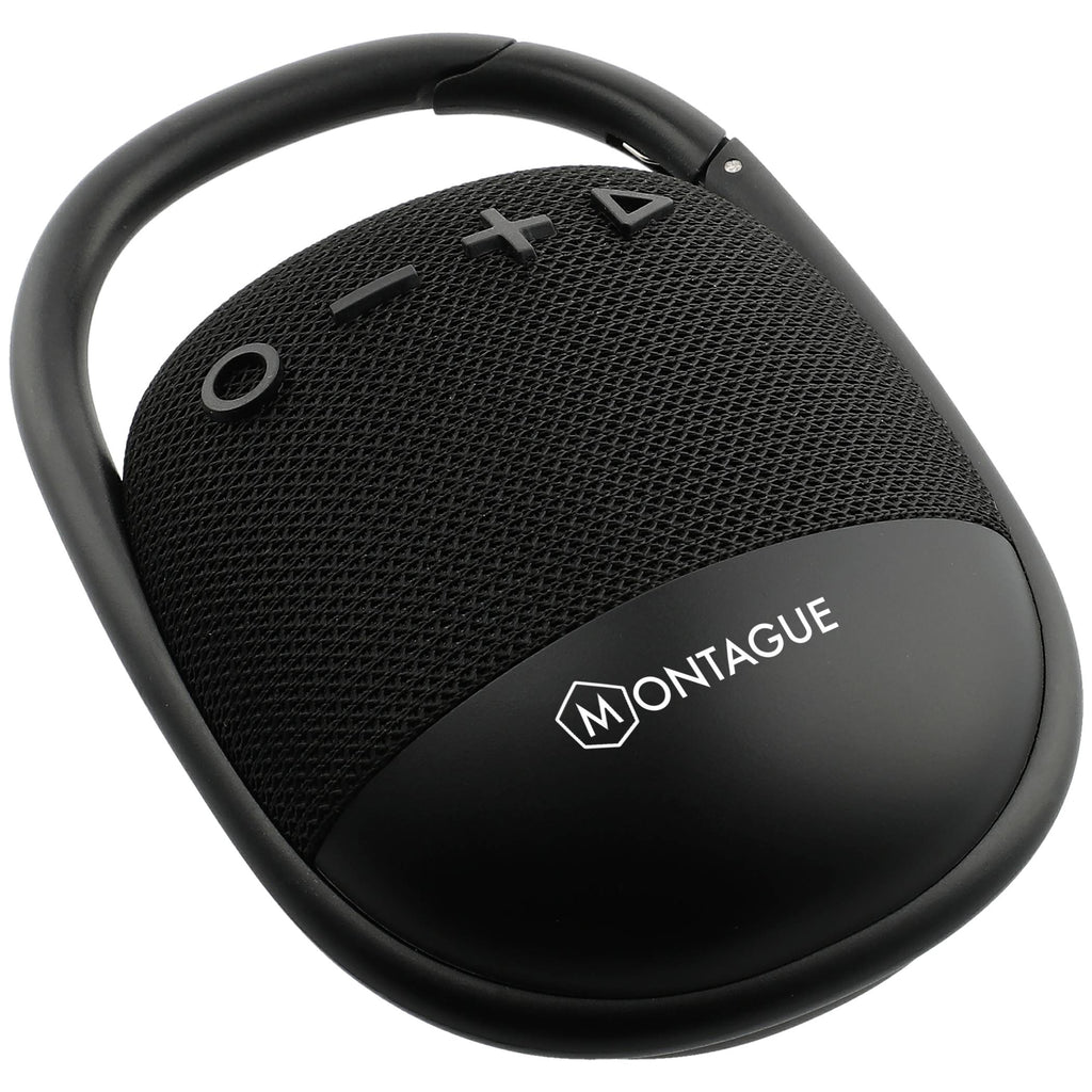 Black Fabric Clip Waterproof Bluetooth Speaker