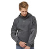 Dri Duck Men's Dark Oxford Mission Quarter-Zip Hooded Pullover