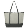 Leed's Grey Repose 10oz Recycled Cotton Zippered Tote