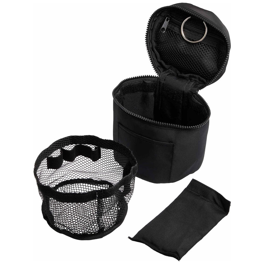 Wellable Black Recycled Round Travel Case